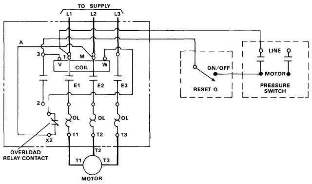 air compressor magnetic starter wiring diagram