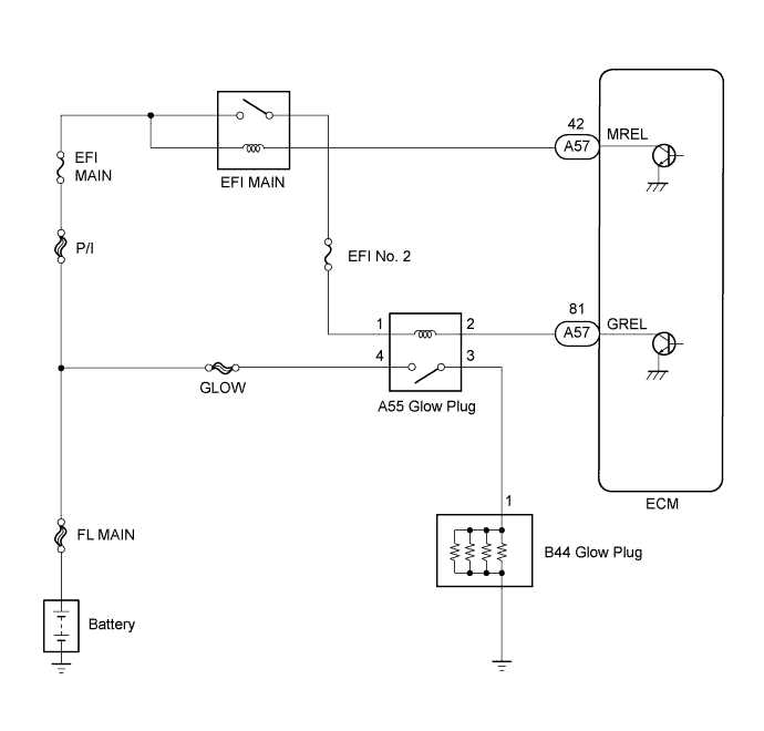 wiring diagram glow plug relay