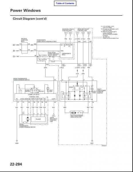 diagram g body power window wiring