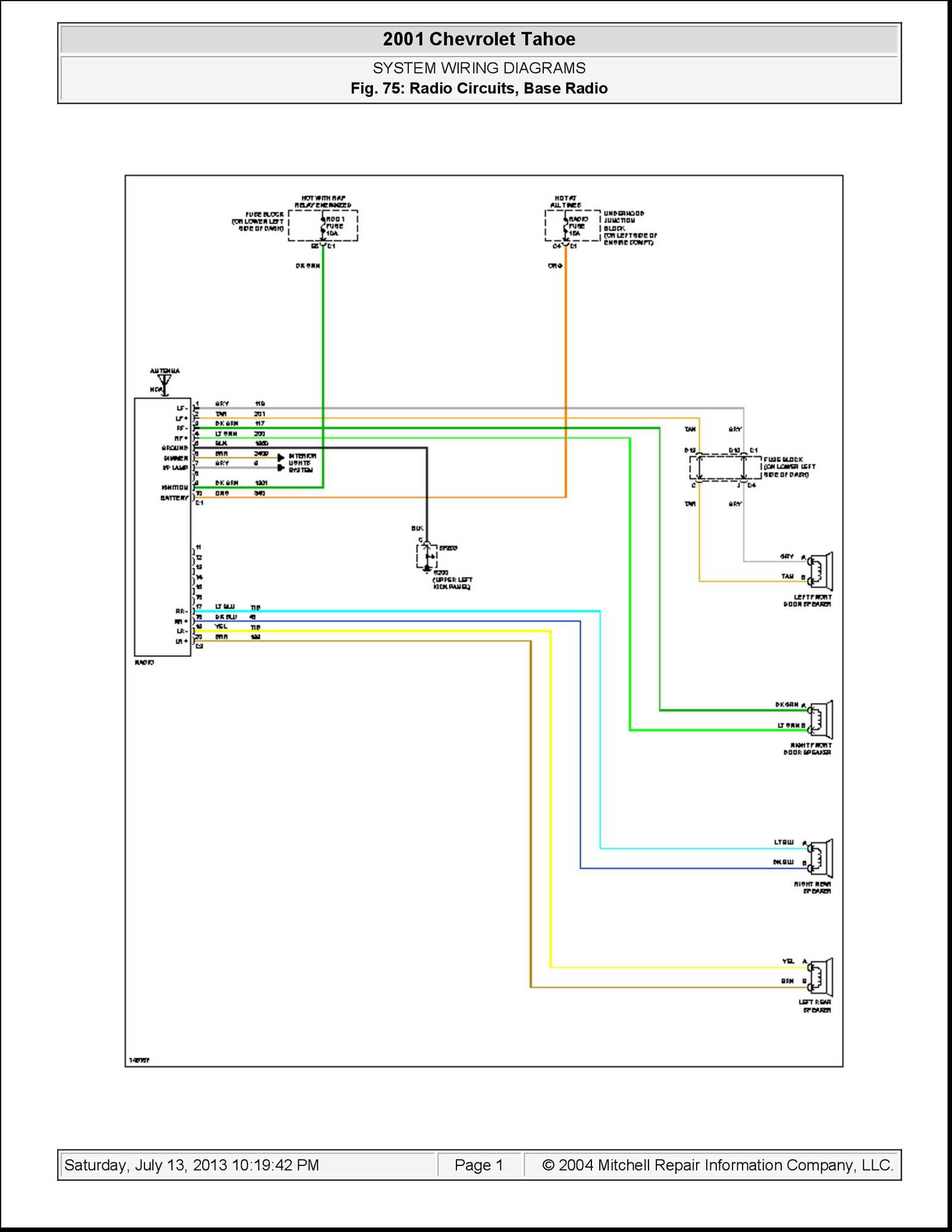 2007 chevy tahoe radio wiring diagram