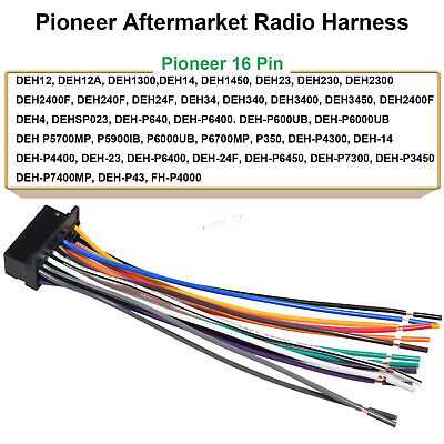 pioneer 16 pin wiring harness diagram