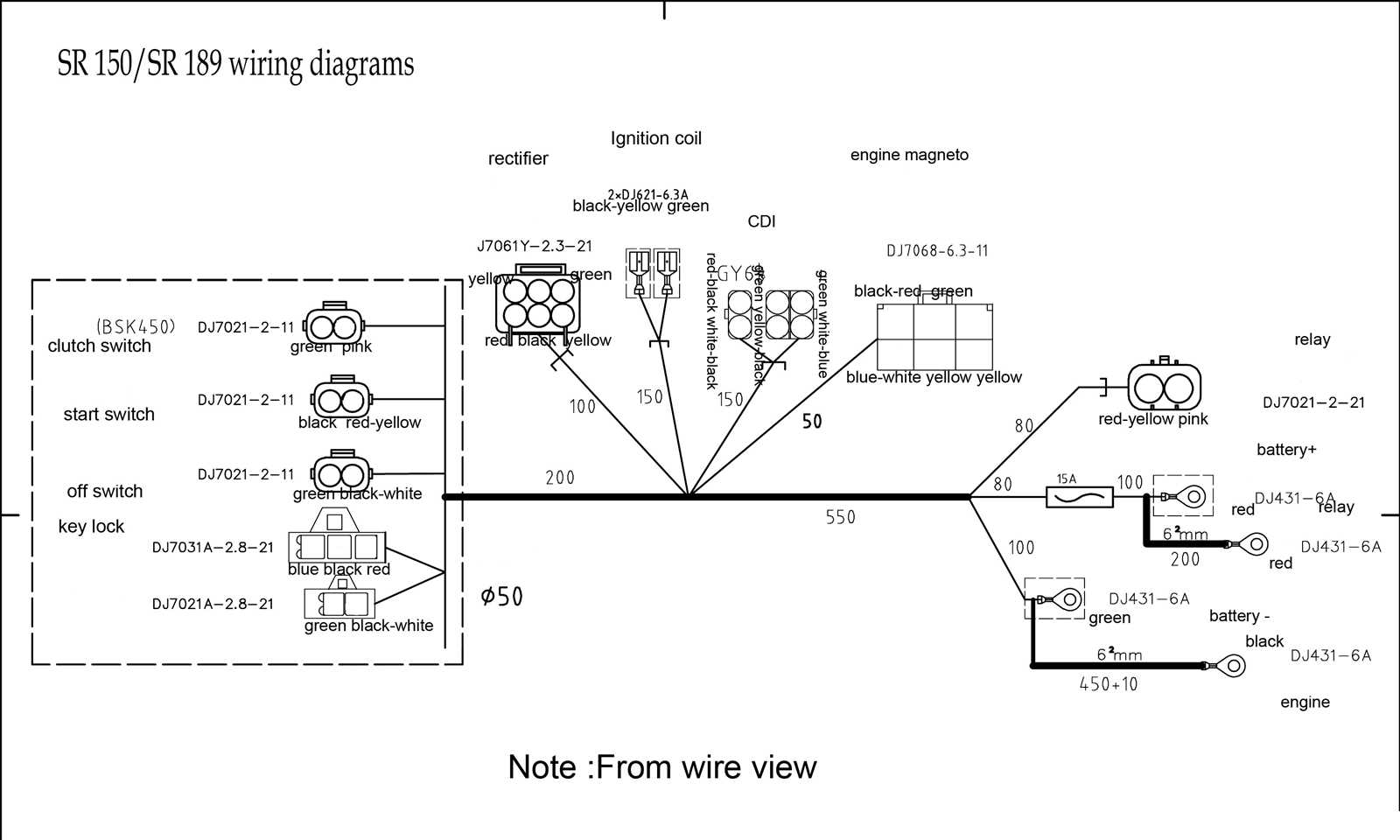 pit bike kick start only wiring diagram