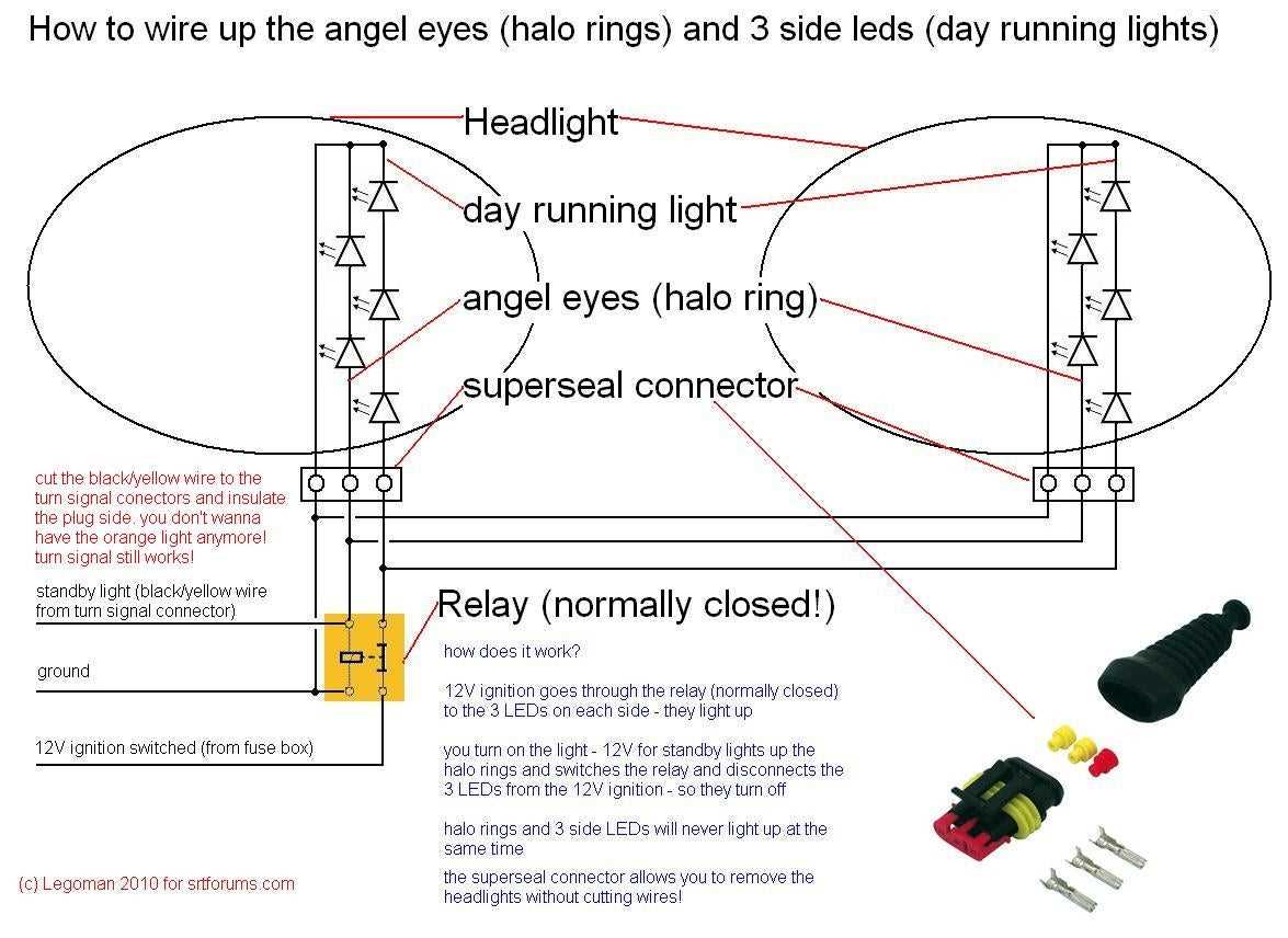 wiring diagram for halo headlights