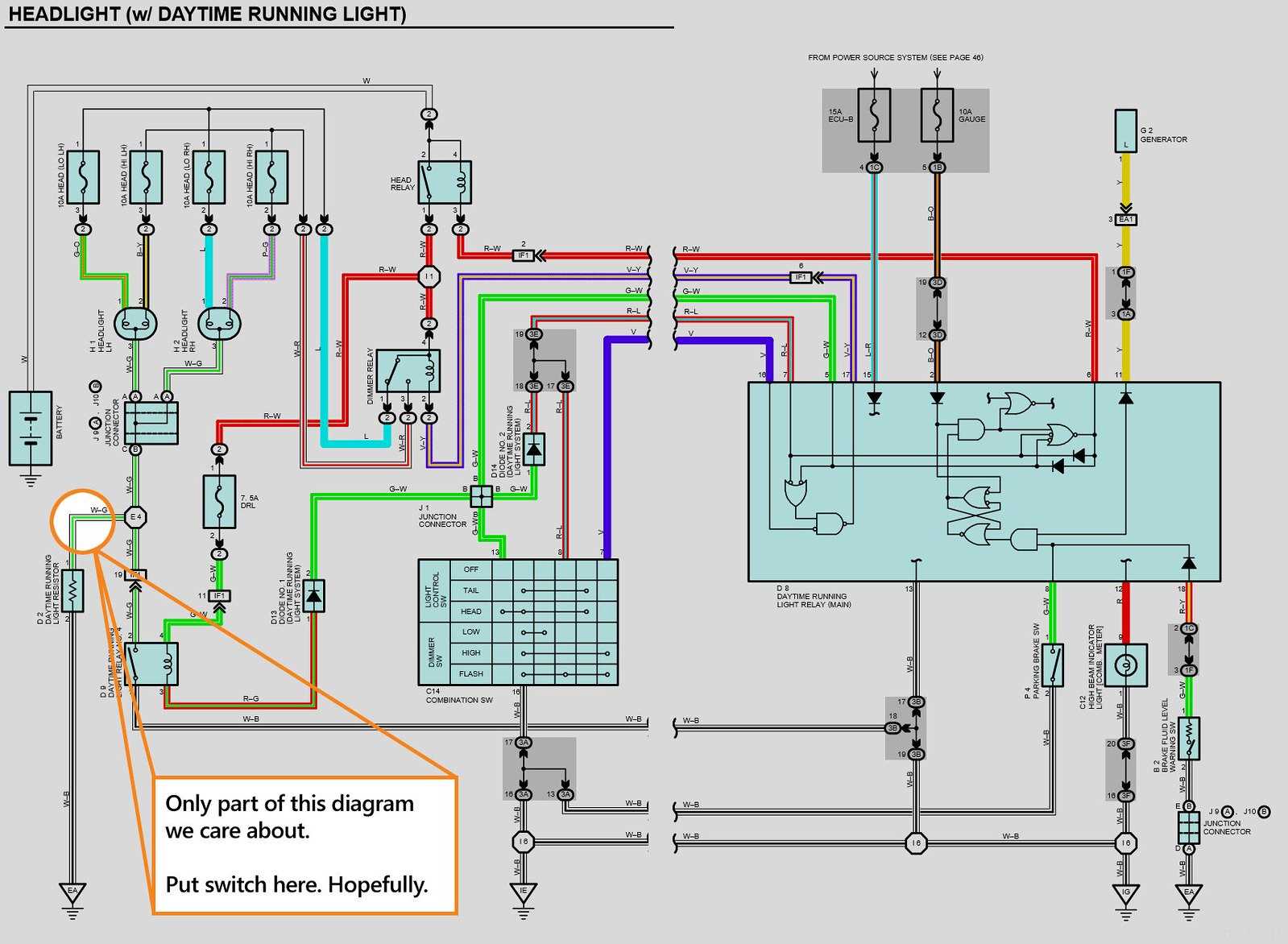 daytime running lights wiring diagram