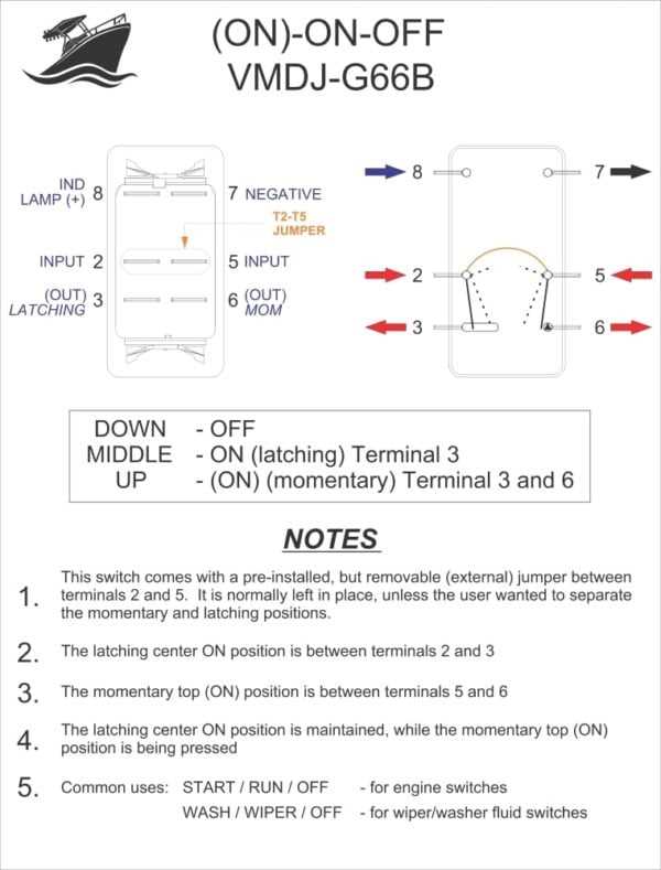 6 pin rocker switch wiring diagram