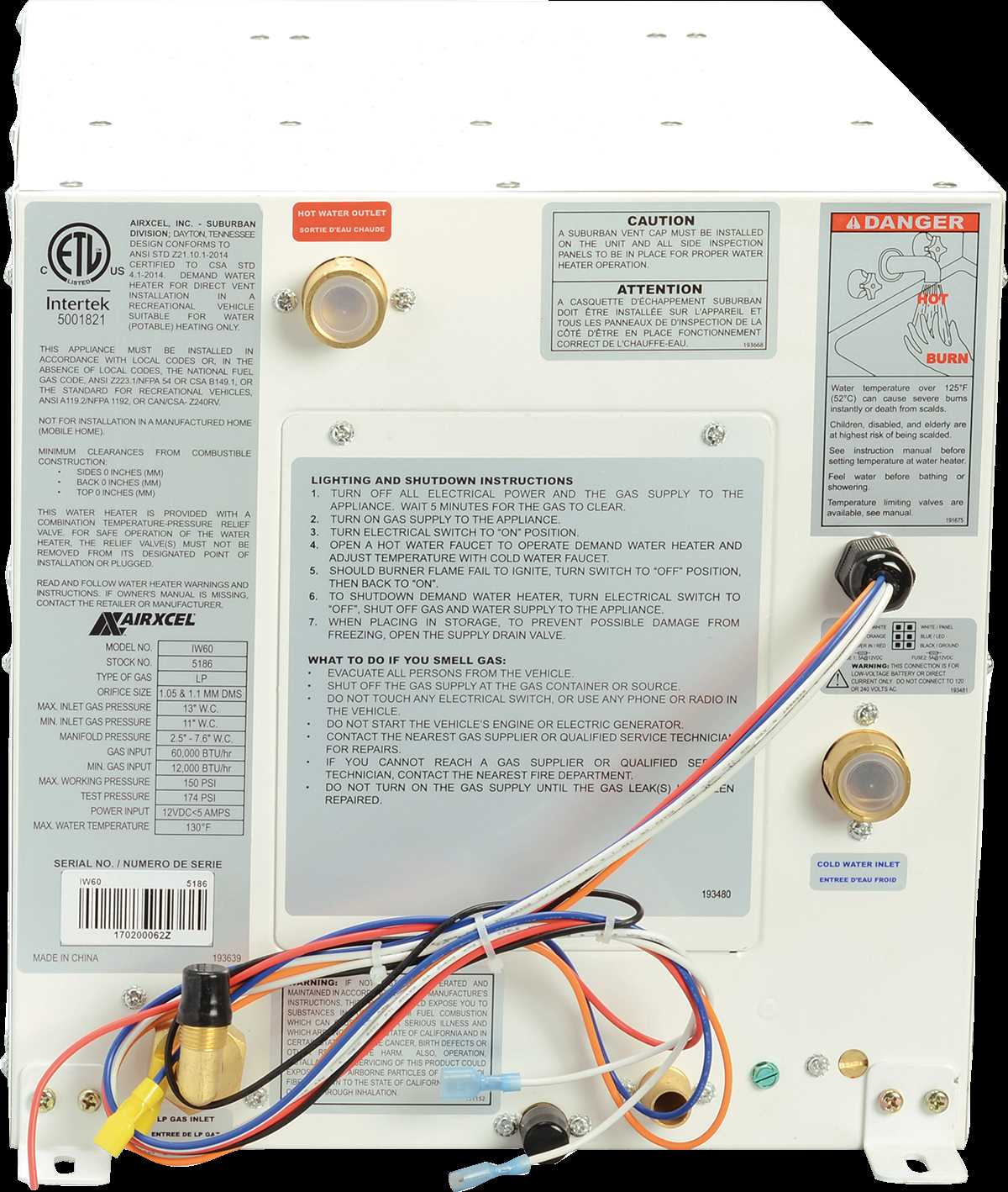 suburban rv water heater wiring diagram