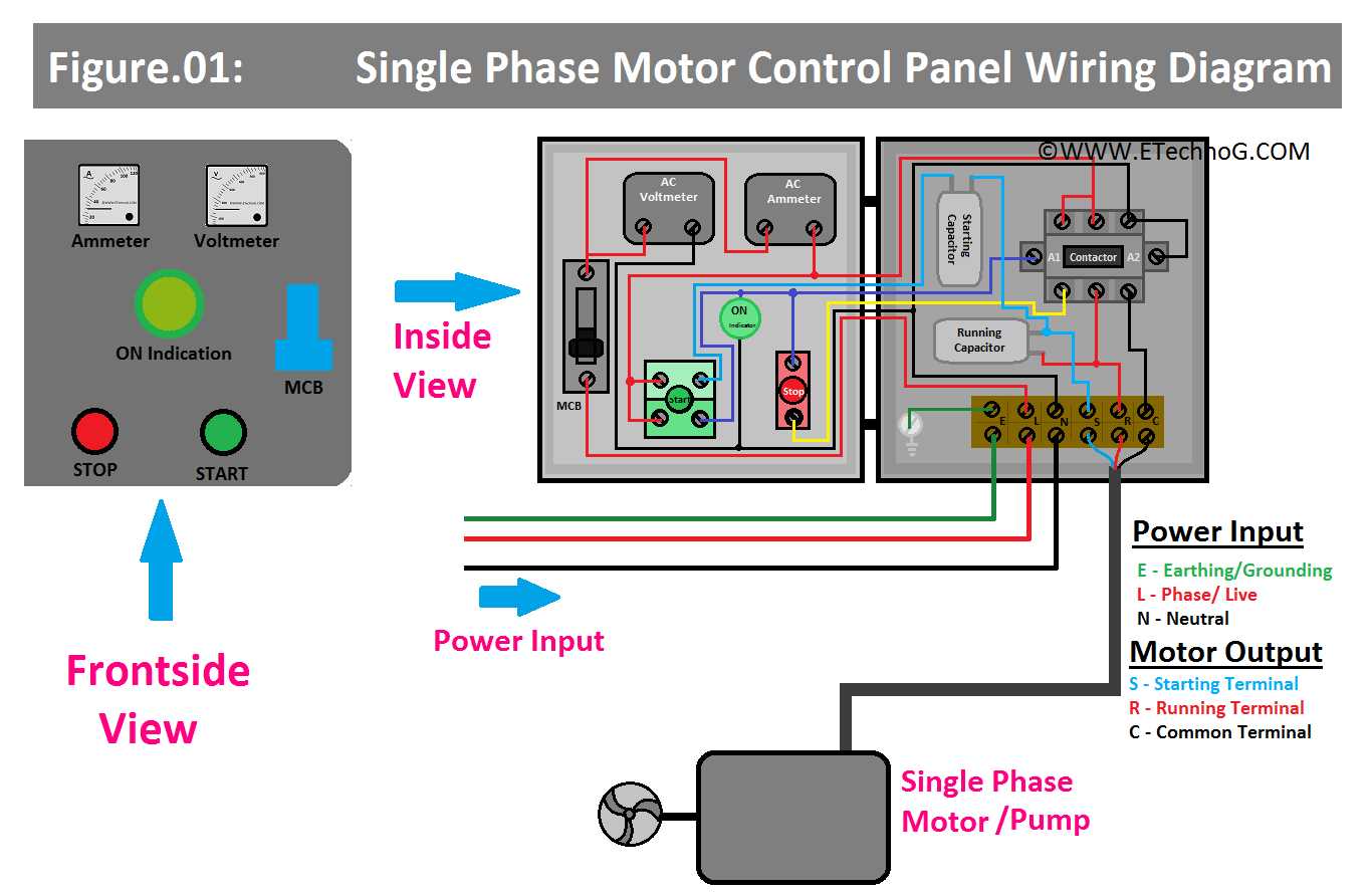 single phase generator wiring diagram