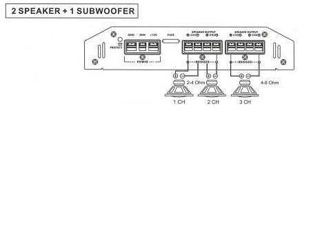 4 channel amp wiring diagram 1 sub