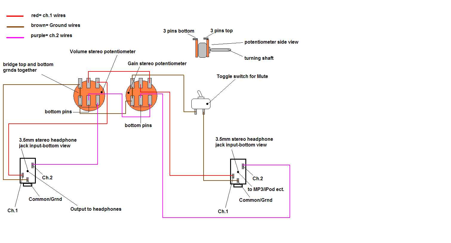 speaker wiring diagram with volume control