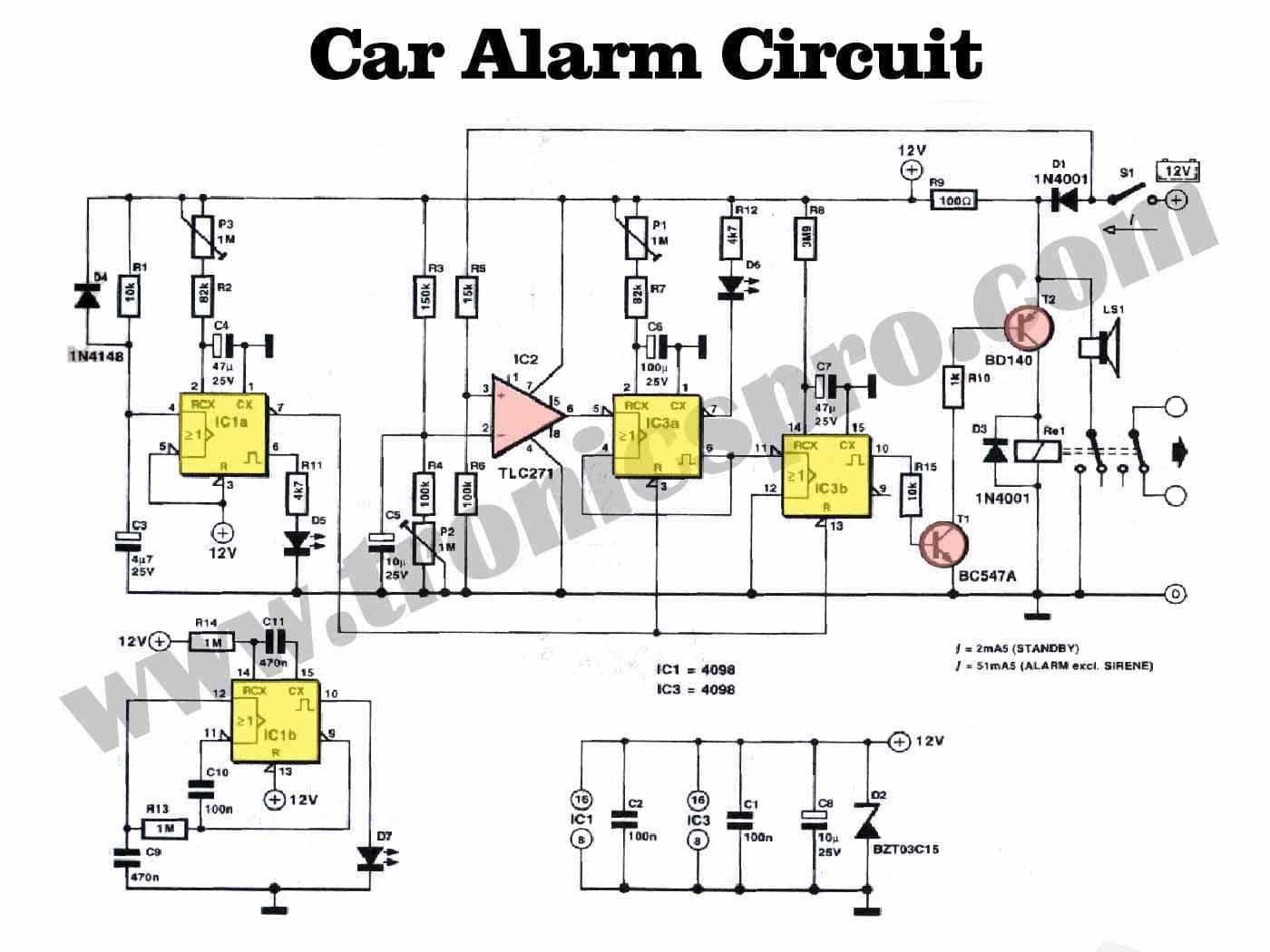 wiring diagram car alarm