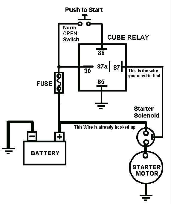 start stop push button wiring diagram
