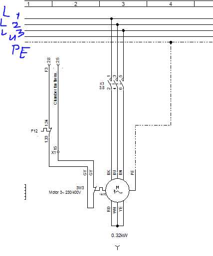 wiring diagram for three phase motor