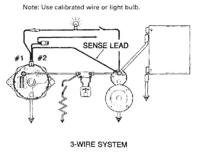 three wire alternator wiring diagram