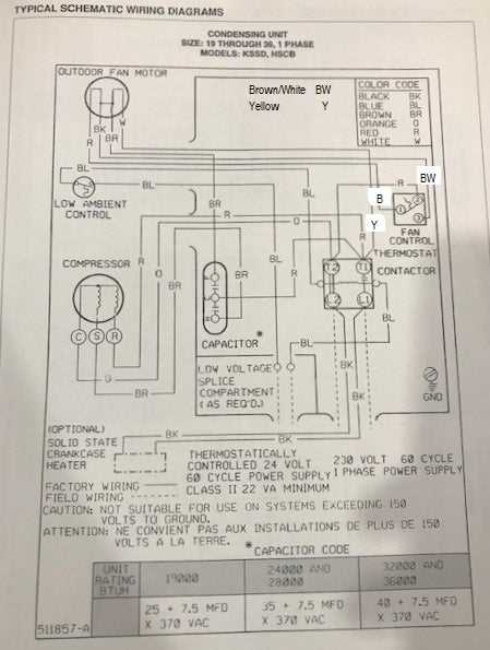 condenser fan motor wiring diagram