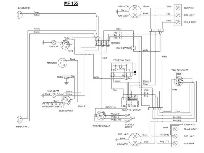 massey ferguson 135 wiring diagram