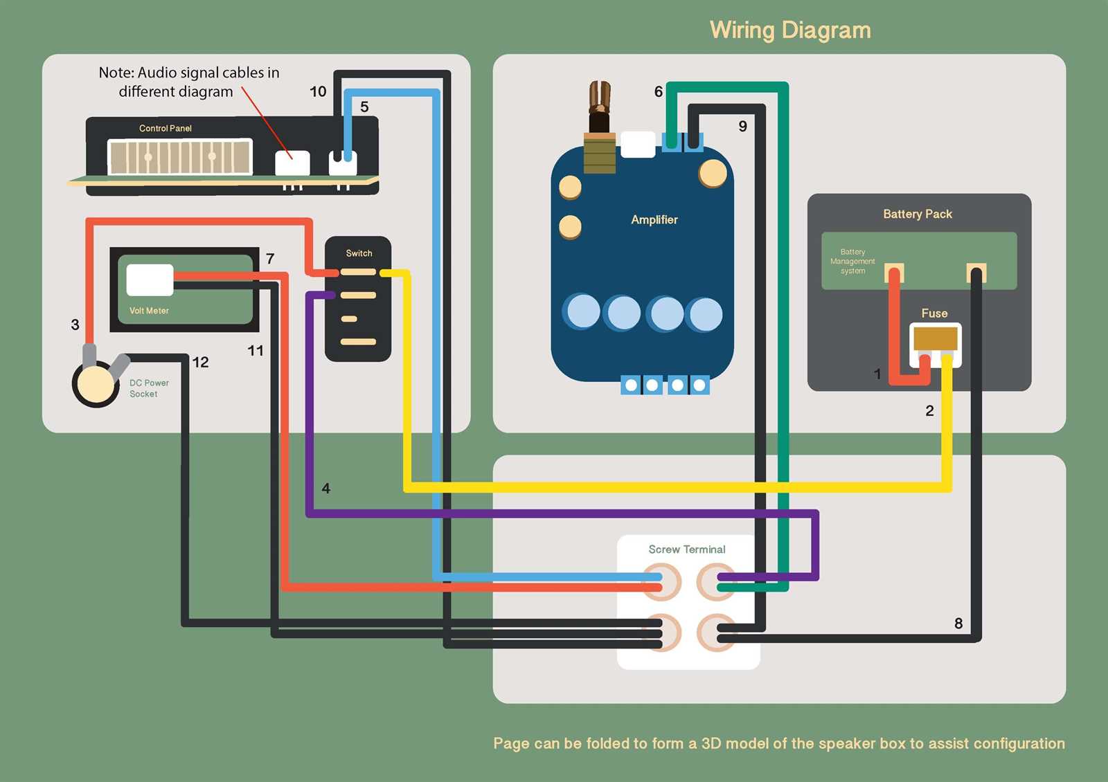 component speaker wiring diagram