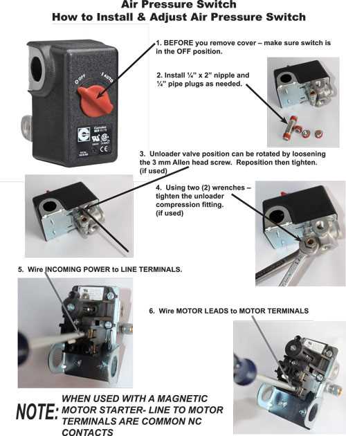 pressure switch wiring diagram air compressor