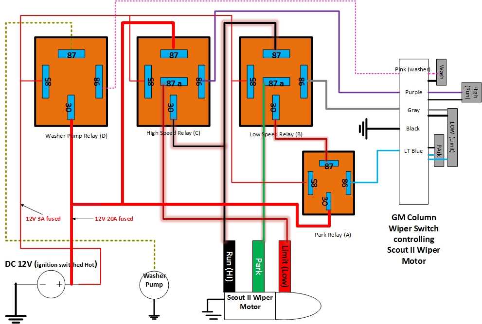 gm 5 wire wiper motor wiring diagram