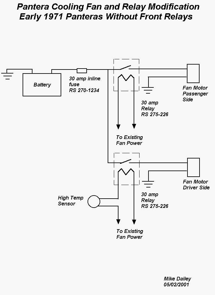 radiator cooling fan wiring diagram