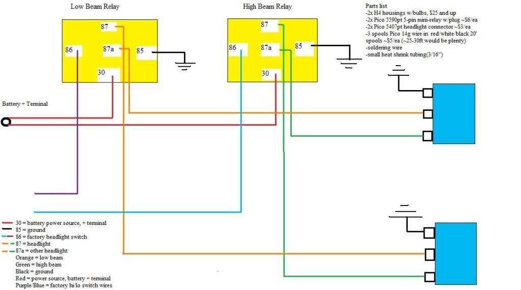 toyota headlight wiring diagram color codes