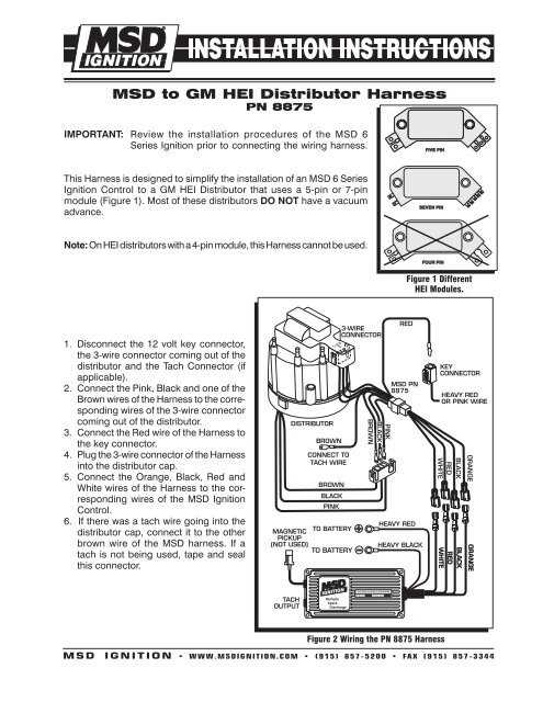 2 wire hei distributor wiring diagram