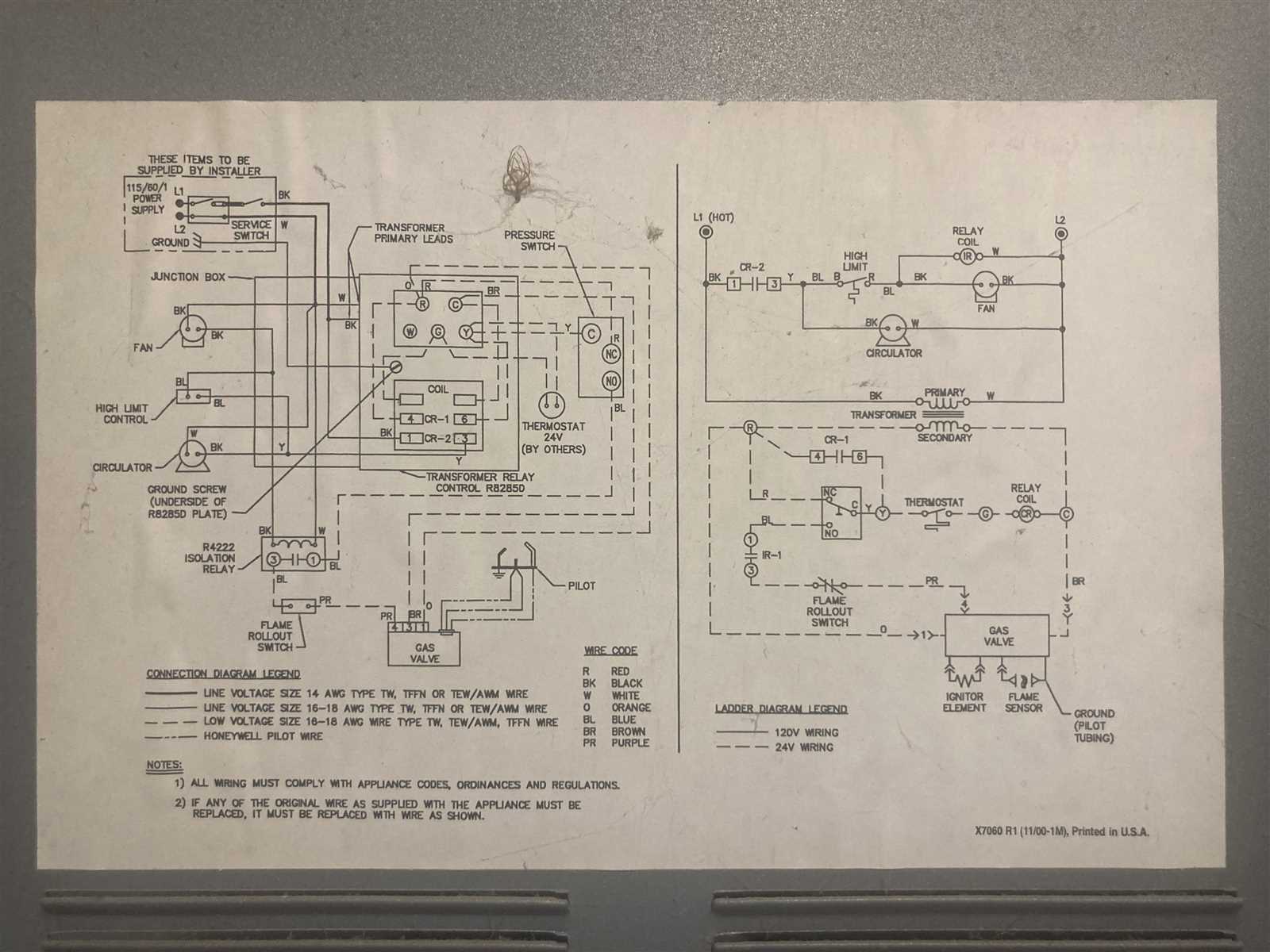 furnace wiring diagram schematic