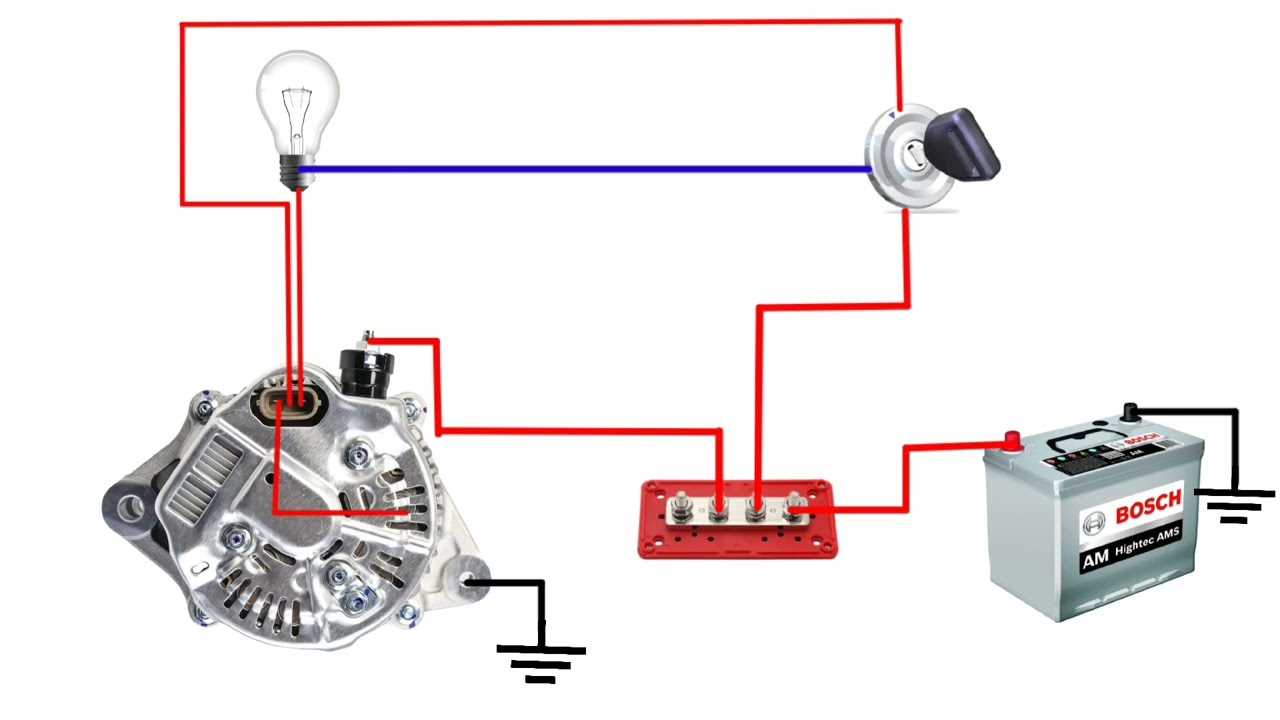 simple 3 wire alternator wiring diagram