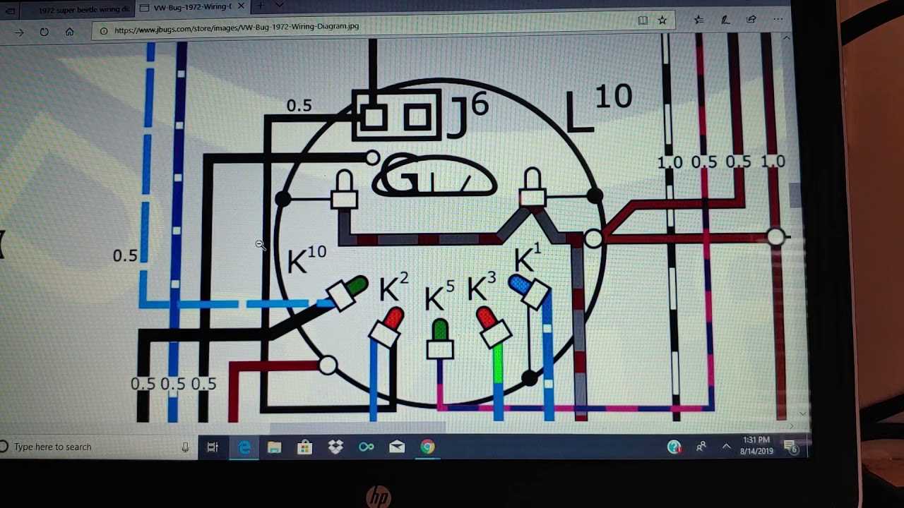 1972 vw bug wiring diagram