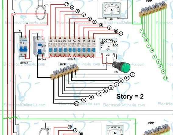 rcd diagram wiring