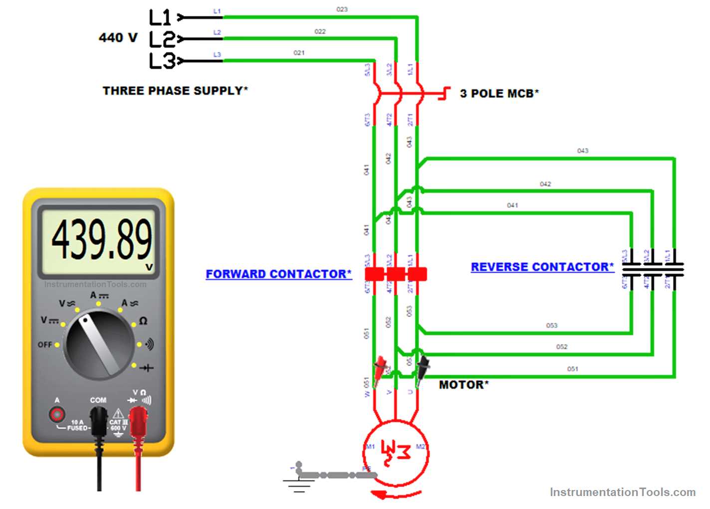 motor wiring diagram 3 phase