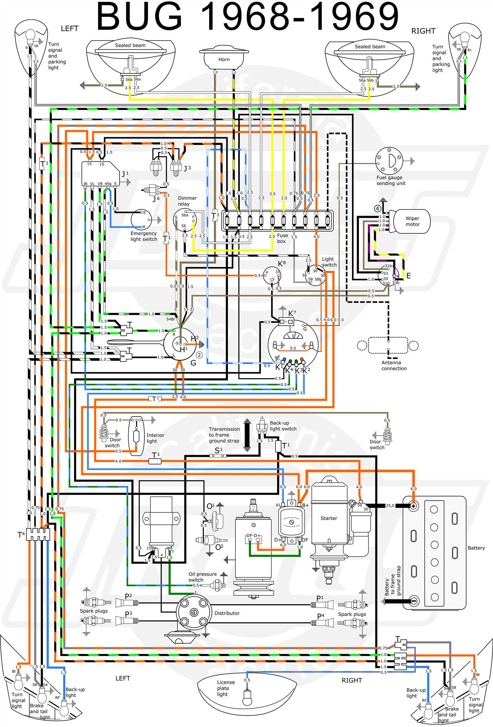 vw beetle wiring diagram