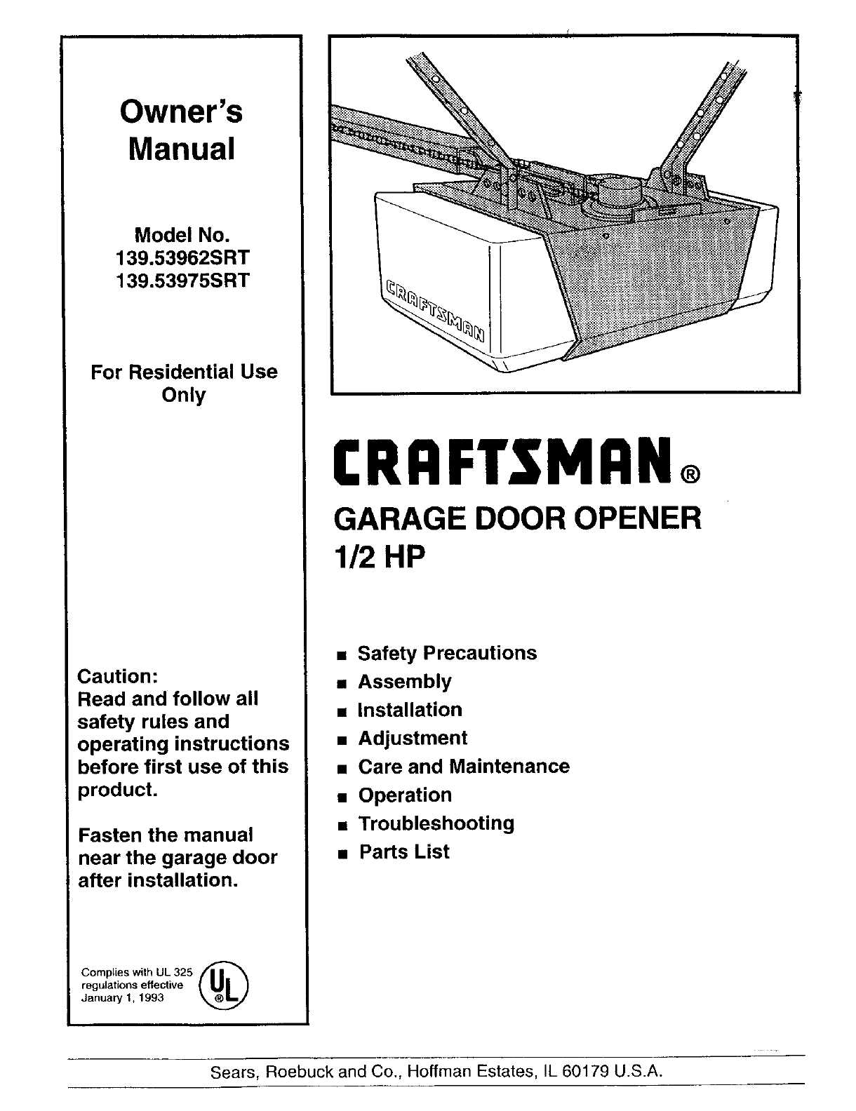 garage door opener wiring diagram craftsman