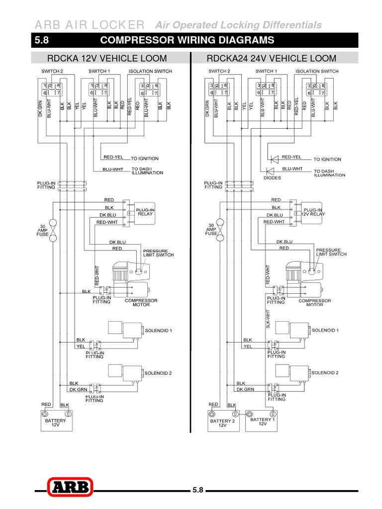 arb air compressor wiring diagram