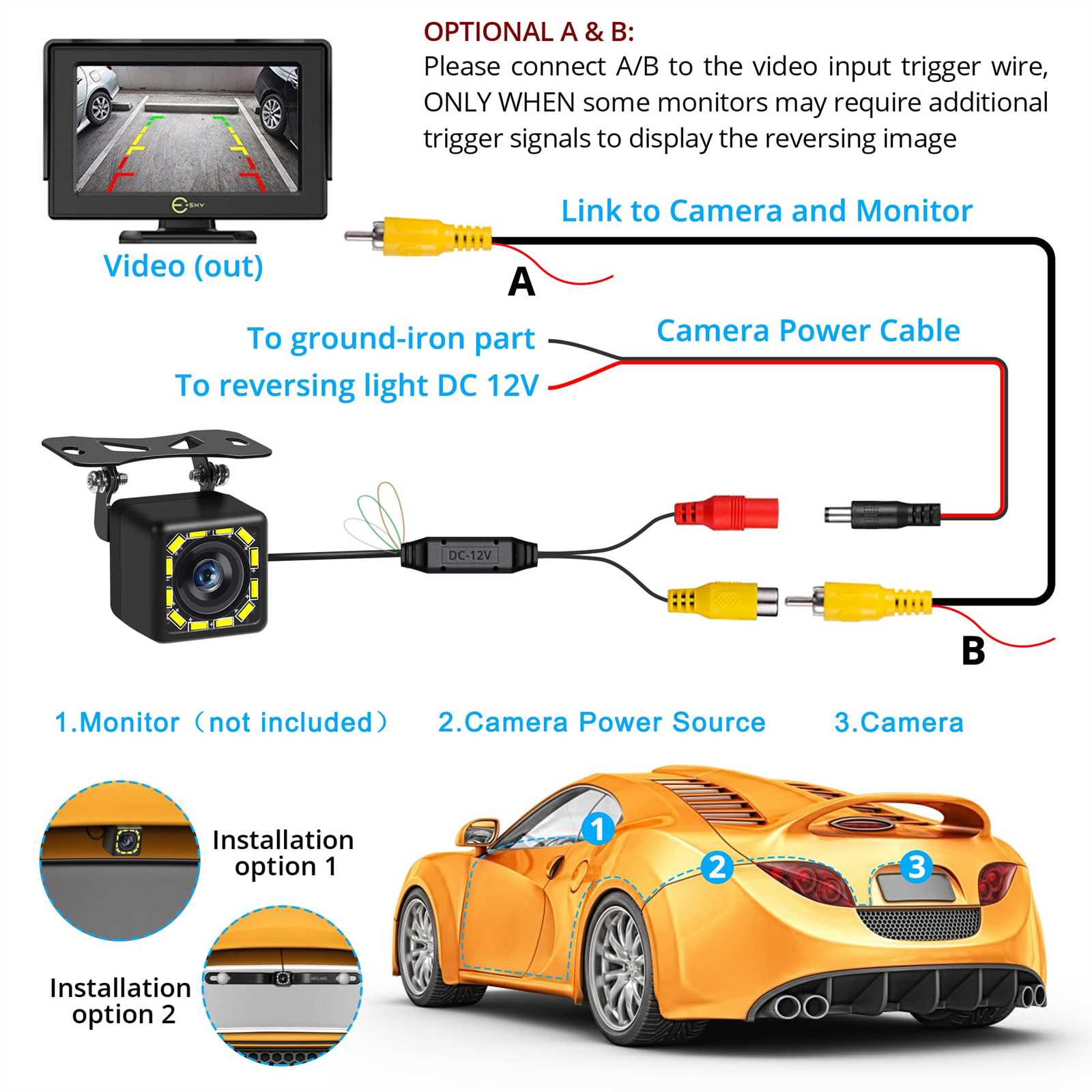 wiring diagram for rear view camera