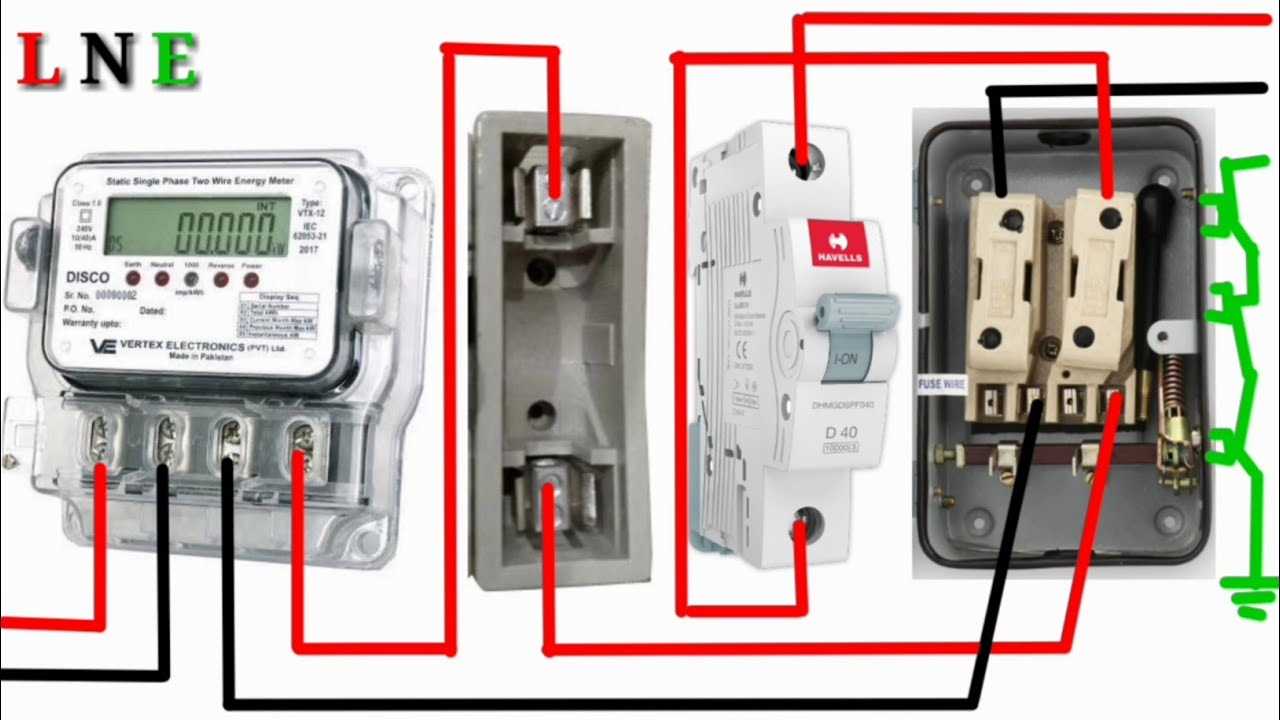 electric meter wiring diagram