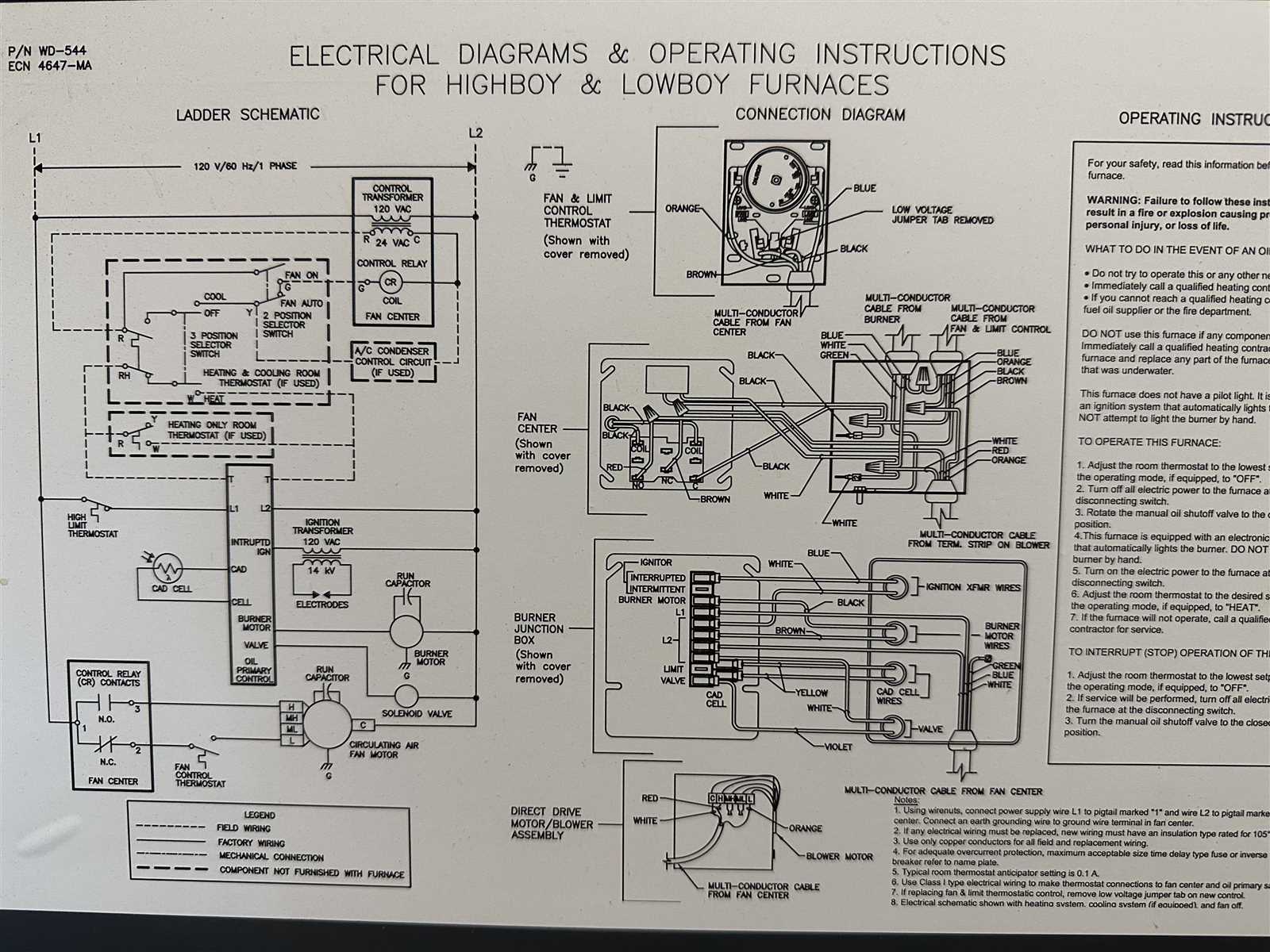 oil burner control wiring diagram