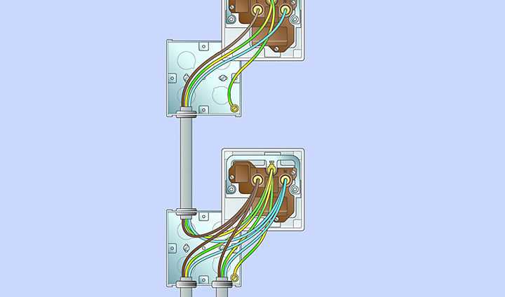 wall socket double plug socket wiring diagram