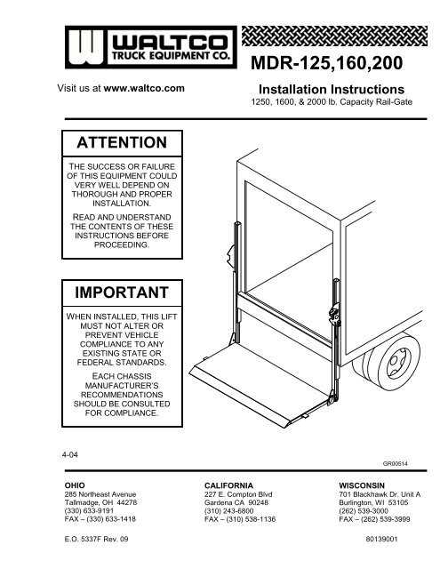 waltco liftgate wiring diagram