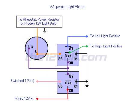 wiring diagram for flasher relay