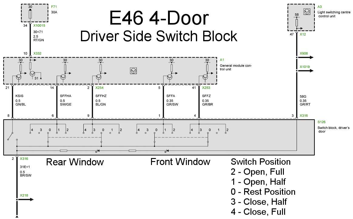 bmw e46 ignition switch wiring diagram