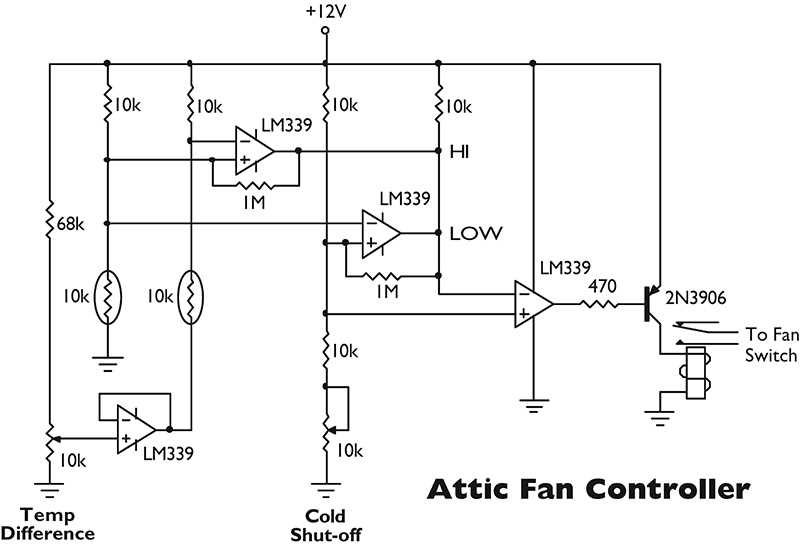 wiring an attic fan with thermostat diagram