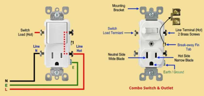 wiring diagram for a switched outlet