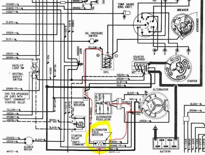 wiring diagram for alternator with external regulator