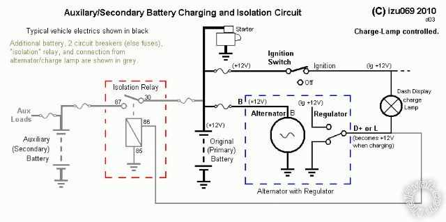 wiring diagram for battery isolator