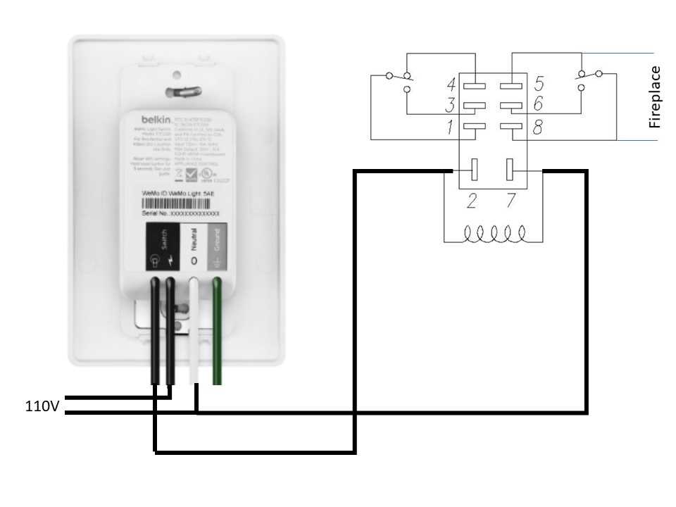 wiring diagram for electric fireplace