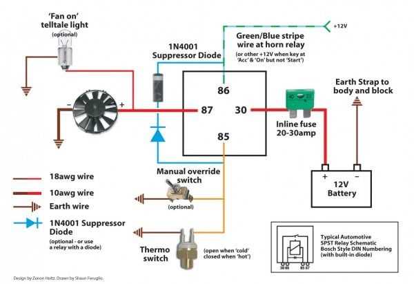 wiring diagram for fan relay