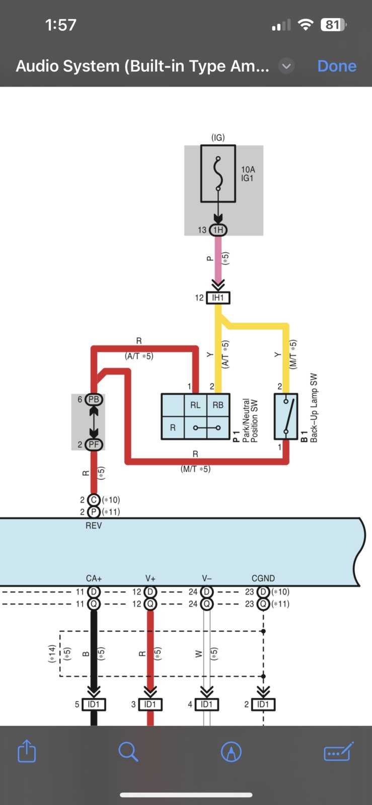 wiring diagram for rear view camera