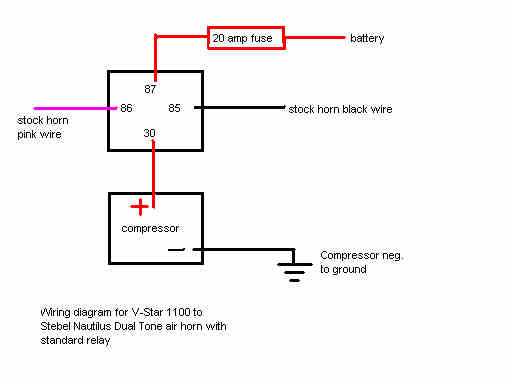 wiring diagram for relay for air horn