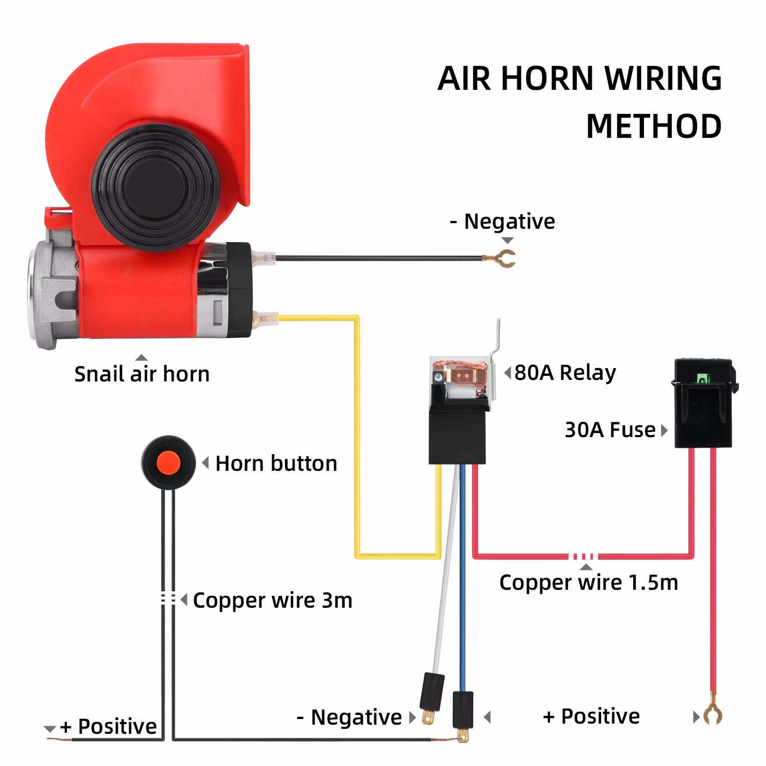 wiring diagram for relay for air horn