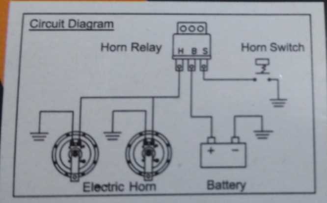 wiring diagram for relay for air horn